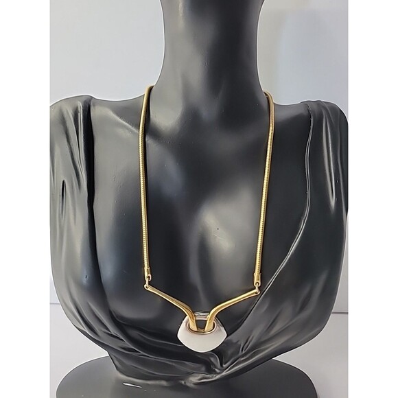 Vintage Amway Necklace Rope Chain Gold Tone Silver Tone Pendant Jewelry Costume - Picture 2 of 14